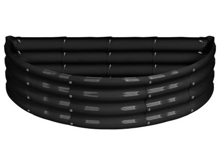 120cm x 60cm Semicircular Galvanised Steel Raised Garden Bed