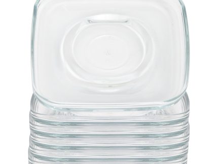 16.5cm Cozy Glass Cappuccino Saucers - Pack of Six