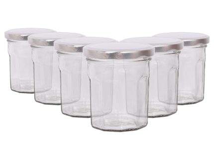 150ml Glass Jam Jars with Lids - Pack of 6