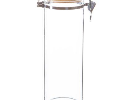 1.75L Glass Storage Jar with Wooden Clip Lid