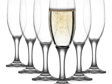 190ml Misket Glass Champagne Flutes - Pack of 6