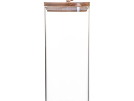 1.5L Scandi Storage Jar with Leather Loop Lid
