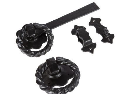 285mm Black Rose Ring Gate Latch