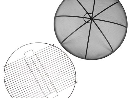 2pc Fire Pit Grill & Spark Guard Set - 72.5cm