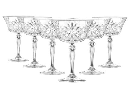 260ml Melodia Glass Champagne Saucers - Pack of 6
