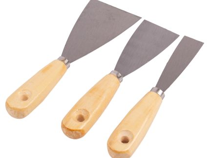 3pc Brown Carbon Steel Scraper Set - 3 Sizes