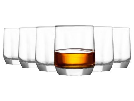 310ml Diamond Whisky Glasses - Pack of Six