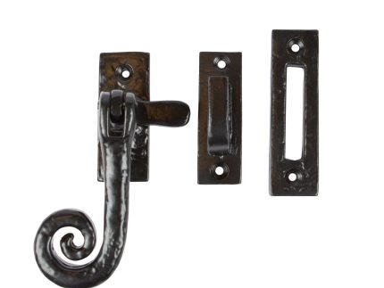 46mm x 108mm Black Curly Tail Left Handed Window Fastener