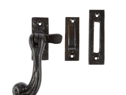 45mm x 110mm Black Rustic Left Handed Window Fastener