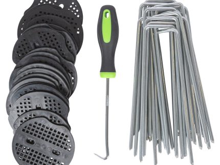 40pc 3mm Weed Membrane Peg Fixing Set with Removal Tool
