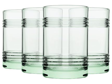 490ml Aware Tincan Recycled Highball Glasses - Green - Pack of Four