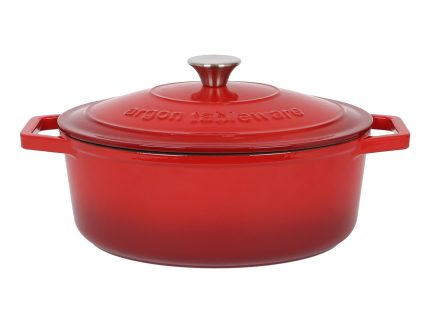 4.68L Oval Cast Iron Casserole Dish