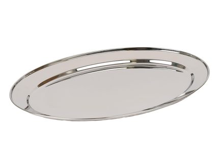 50cm x 35cm Oval Stainless Steel Serving Platter