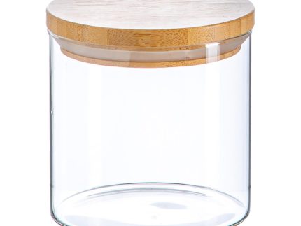 550ml Scandi Storage Jar with Wooden Lid
