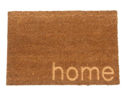 60cm x 40cm Brown Home Embossed Coir Door Mat