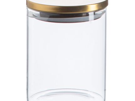750ml Scandi Storage Jar with Metallic Lid