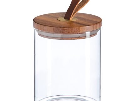 750ml Scandi Storage Jar with Leather Loop Lid