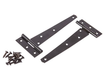Black 152mm Heavy-Duty T-Hinges - Pack of 2