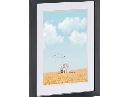 Black A4 (8 x 12) Photo Frame with A5 Mount
