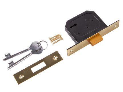 Brass 64mm 3-Lever Deadlock