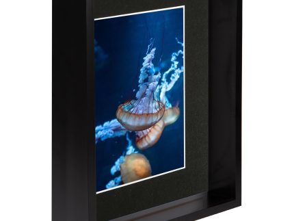 8 x 10 Black 3D Deep Box Photo Frame - with 5 x 7 Mount