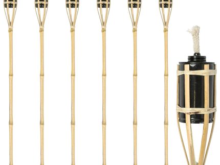 Bamboo Garden Fire Torches - 113cm - Pack of Six