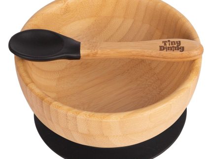 Bamboo Suction Bowl & Spoon Set