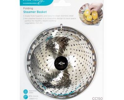 Folding Stainless Steel Steamer Basket - 14-24cm