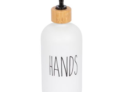 Glass Hand Soap Dispenser - 500ml - White
