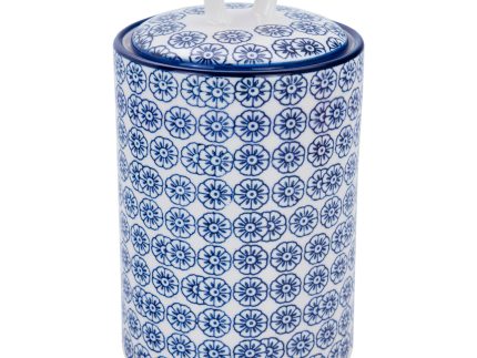 Hand Printed Stoneware Kitchen Canister