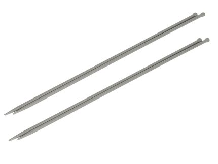 Knitting Needles - 4.5/5mm x 35cm - Grey - Pack of 4
