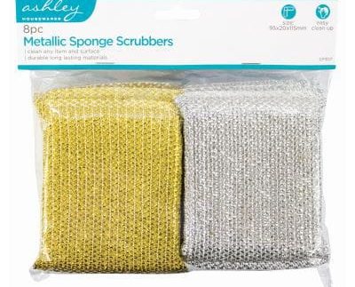 Multi Metallic Scouring Pads - Pack of 8
