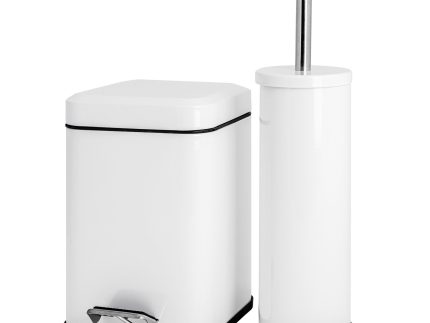 Mismatched Toilet Brush & Bin Set