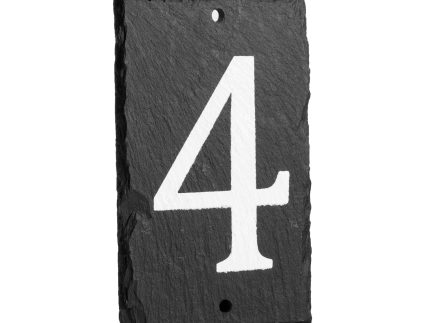 Number 4 Slate House Sign