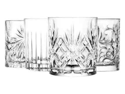 4 Piece 340ml Mixology Whisky Glass Set