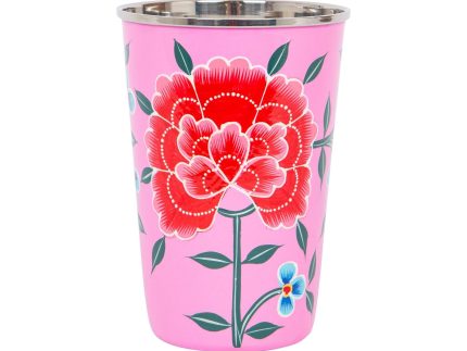 Peony 400ml Hand-Painted Picnic Cup