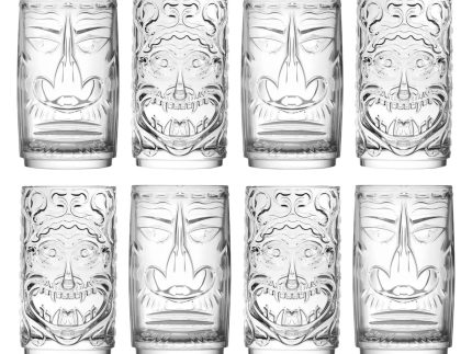 8 Piece 460ml Tiki Highball Glasses Set