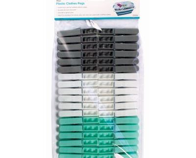 Plastic Clothes Pegs - 7cm - Multicolour - Pack of 36