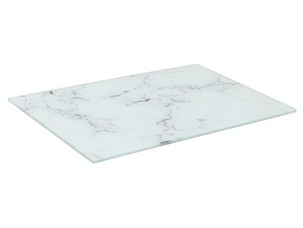 Rectangle Glass Chopping Board - 30cm x 20cm - Marble