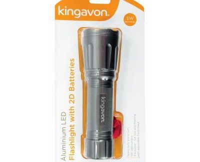 Silver 5W LED Adjustable Aluminium Torch