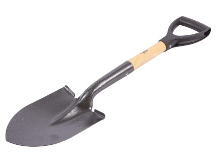 Steel Round Head Micro Shovel with Wooden Handle