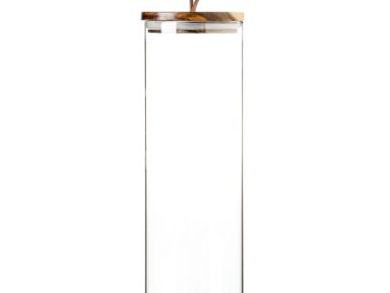 2L Scandi Storage Jar with Leather Loop Lid