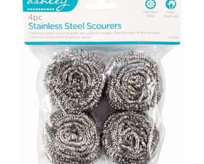 Stainless Steel Scourers - Pack of 4