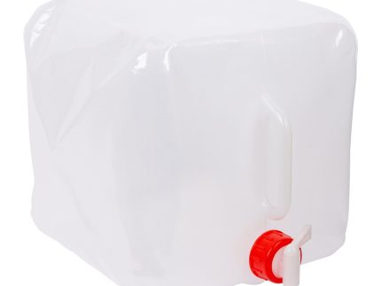 White 15L Plastic Collapsible Water Container with Tap
