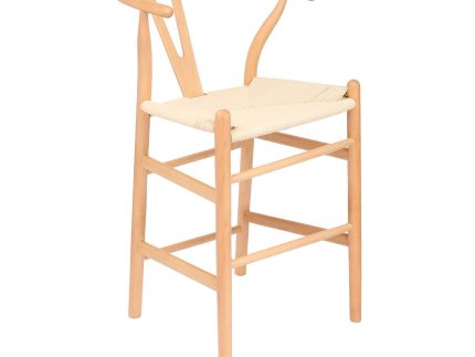 Wooden Wishbone Bar Stool